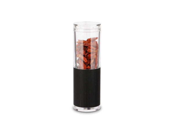 Chillimühle schwarz mit Stahlschneidewerk