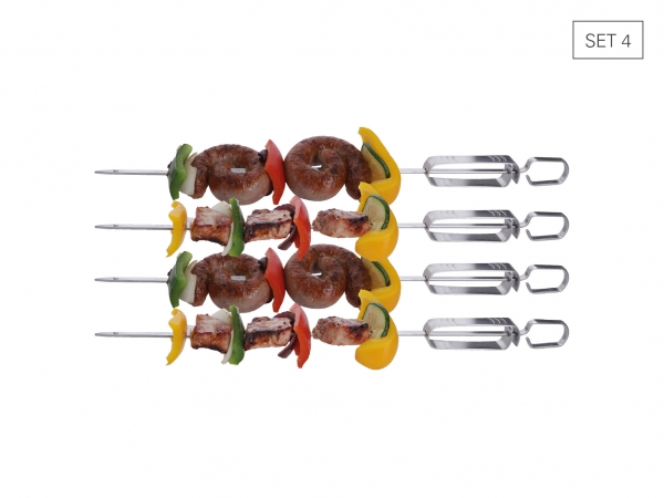 Grillspieße mit Abstreifer, 35 cm -Set 4