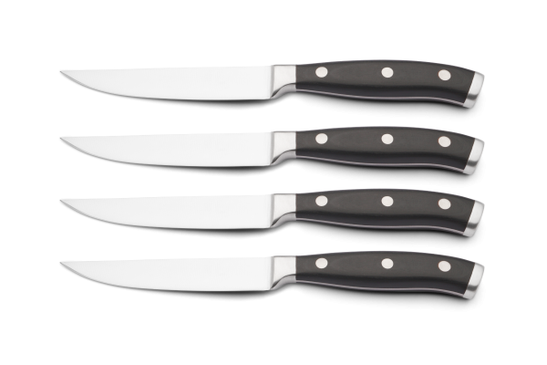 Steakmesser glatt - Set 4 in Holzbox