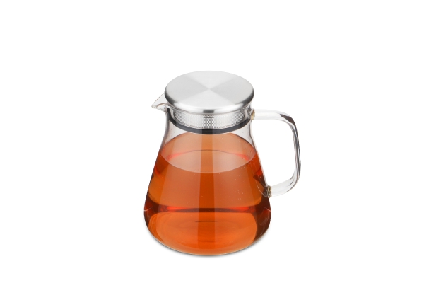 Teekanne aus Borosilikatglas mit Filter im Deckel 800 ml