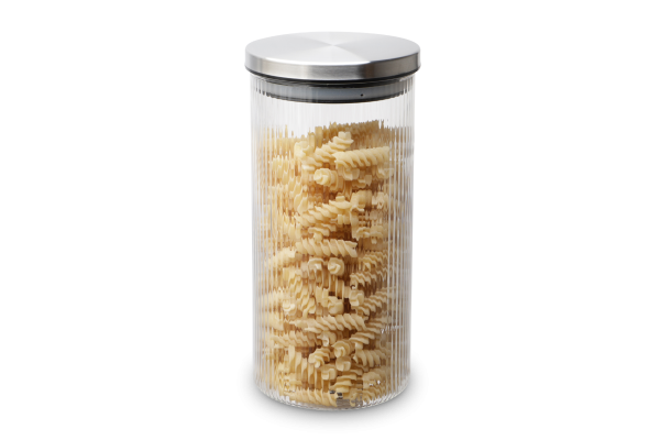 Vorratsdose aus Borosilikatglas gerillt 1200 ml