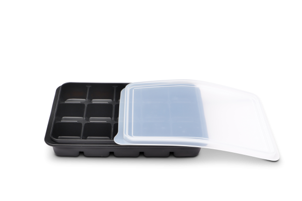 Eiswürfelform Silikon für 15 Eiswürfel mit Deckel