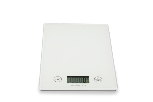 Küchenwaage kompakt bis 5 kg - weiß