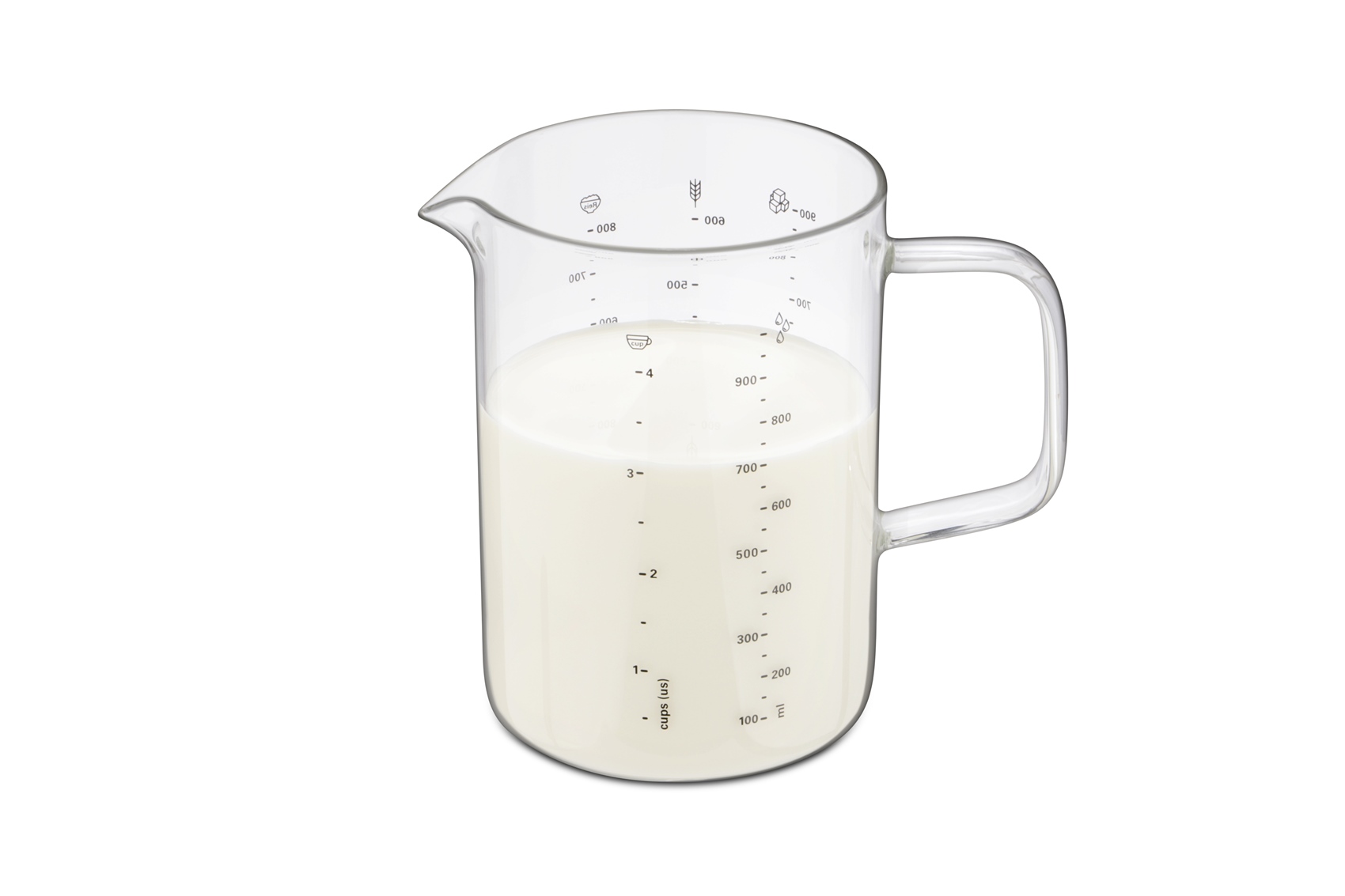 Kaufe 400–1000 ml Haushalts-Messbecher aus Borosilikatglas in  Lebensmittelqualität, Topf, Wasserkocher, Küche, Milch, Tee, praktischer,  langlebiger Krug mit Deckel